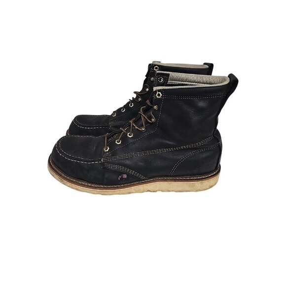 Thorogood Men's 6" Steel Toe Wedge Sole Boot (U.S.A.) 804-6201 Black 14D - Picture 5 of 7